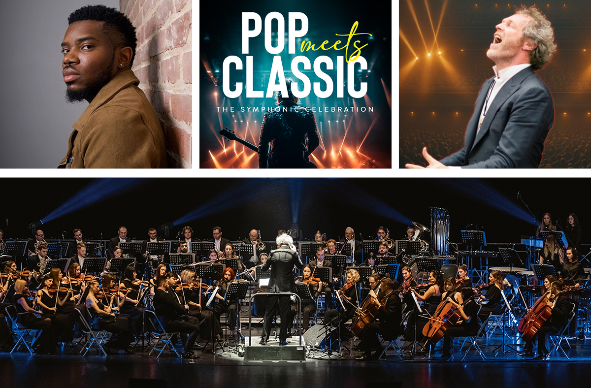 Bildcollage vom Orchester und Gerd Kendlinger